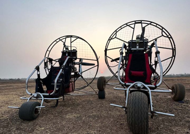 A thrilling paramotoring experience with Flying Safari over Goa's beaches.