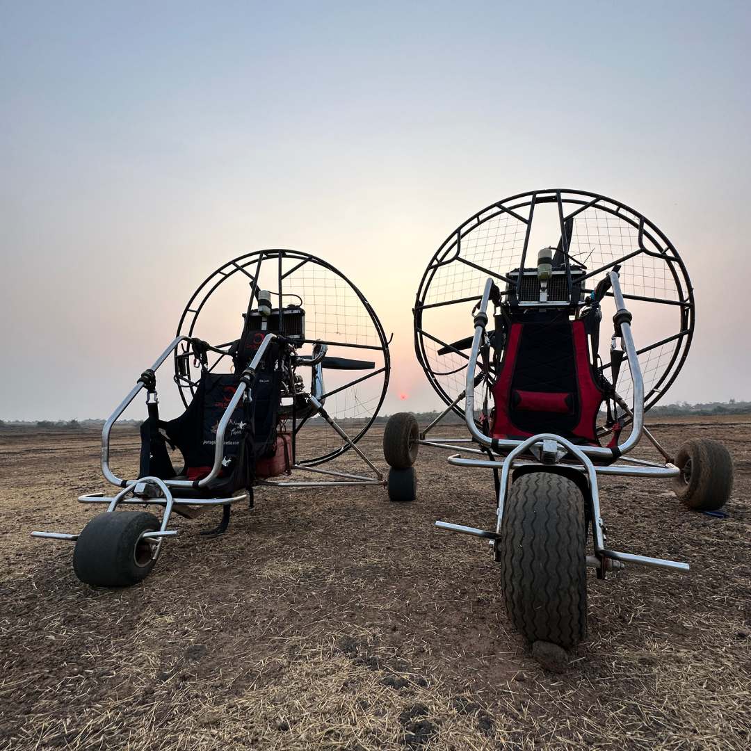 A thrilling paramotoring experience with Flying Safari over Goa's beaches.